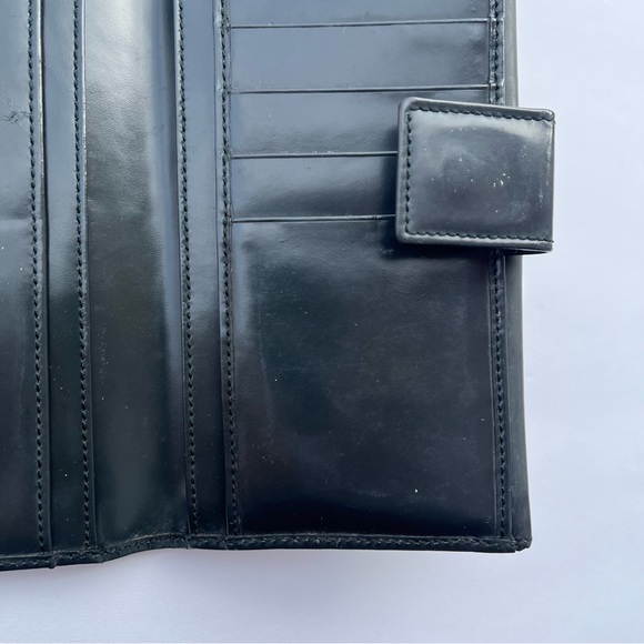 Authentic Gucci Vintage Black Leather Double Sided Wallet - Picture 7 of 9